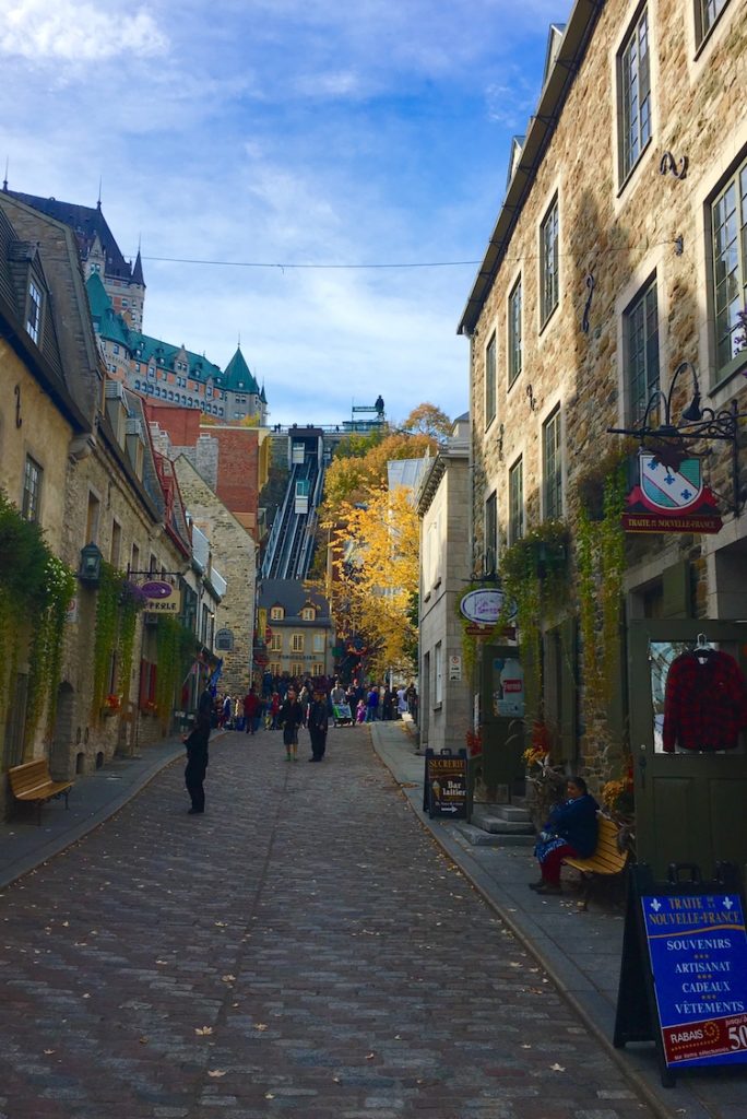 Rue de Petit Champlain. Walking tour of Old Quebec's Lower Town.