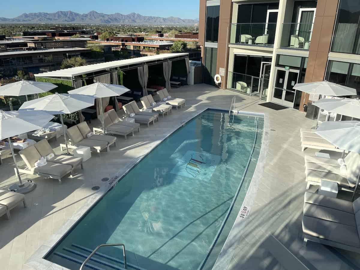rooftop pool at Caesars Scottsdale Best Scottsdale Resorts for a Babymoon
