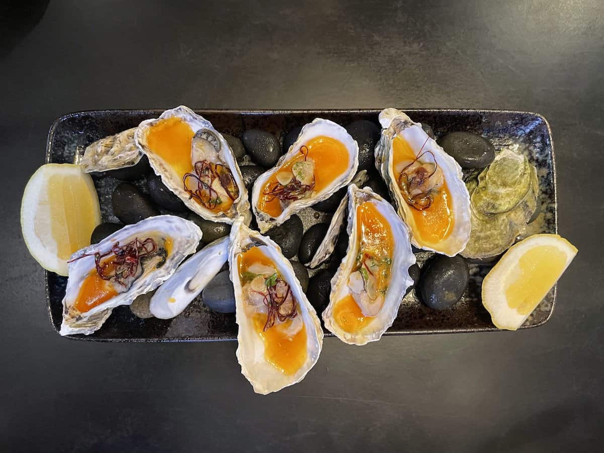 grilled Sol Azul oysters at Picaro 