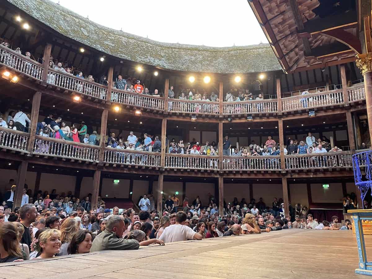 Shakespeare performance at the Globe Theater. 