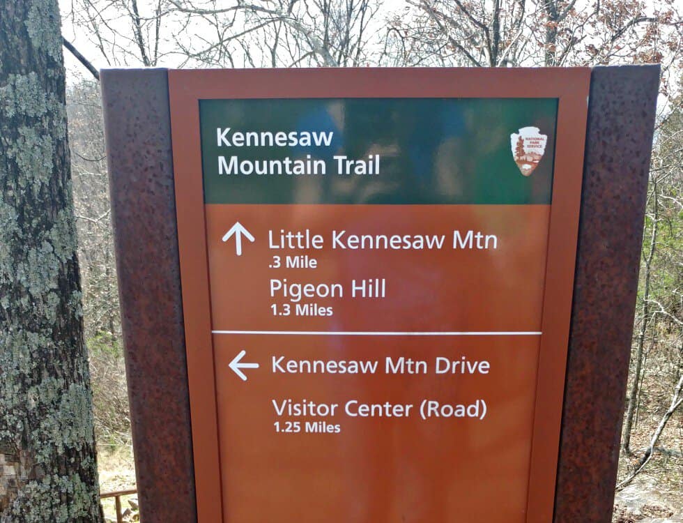 sign at Kennesaw Mountain National Battlefield.