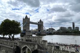 Tower Bridge over the Thames River