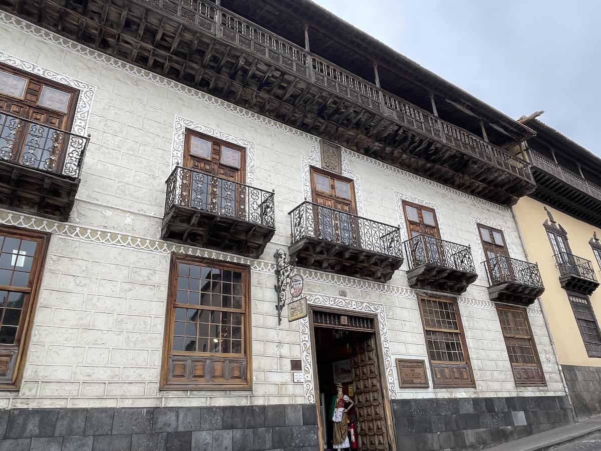 the exterior of Casa de los Balcones in La Orotava